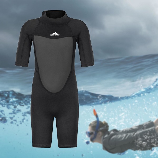 Snabbtorkande och bekväm våtdräkt för barn Dragkedja Design Bär enkelt dykardräkt för att hålla kroppen varm under vattnet qd bäst XL