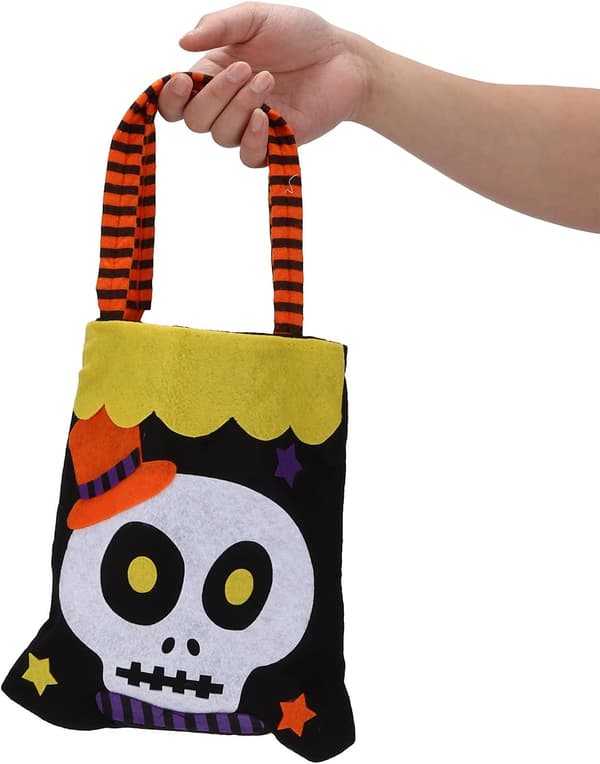 Halloween Non Woven Väskor Skeleton Goodie Totes