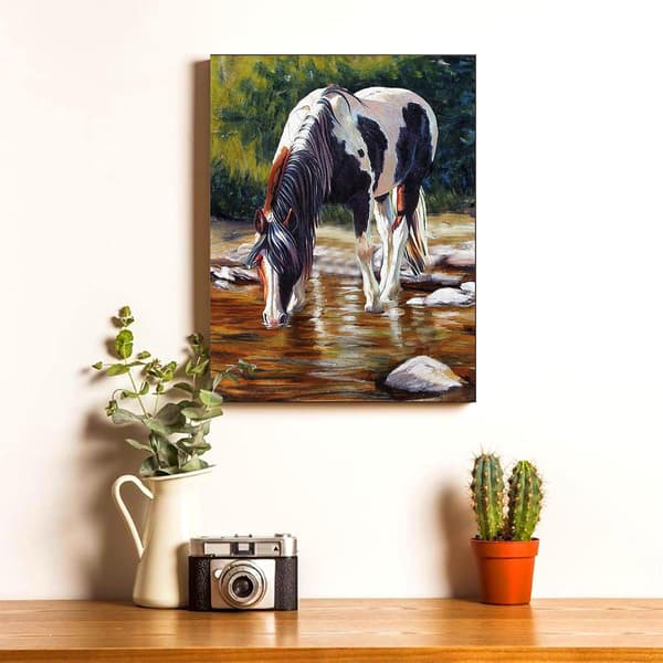 5D Diamantmaleri Sæt 30x40cm DIY Farverig Hest Diamant Kunst Sæt