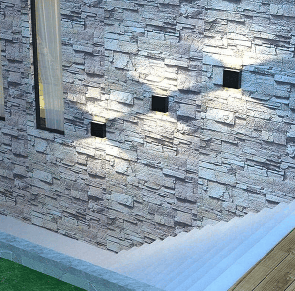 1 Styk Moderne Aluminium LED Væglampe Firkantet Sort Væglampe 1