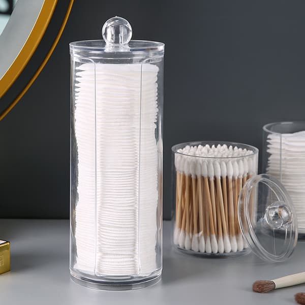 19 x 7 x 7 cm, 1 stk. Rund Makeupfjerner Dispenser, Æske, Vat R