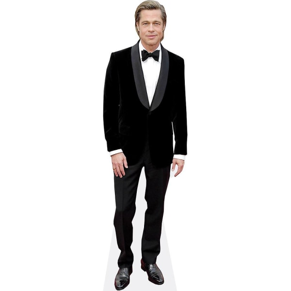 Brad Pitt (svart kostym) kartongutskärning (naturlig storlek ELLER ministorlek). Standee. Stå upp. Mini Cutout