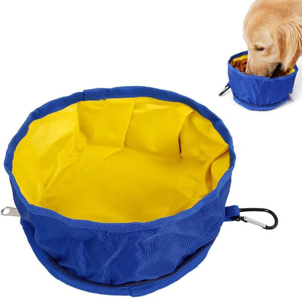 Sammenklappelig bærbar rejseskål til hunde og katte, stor L