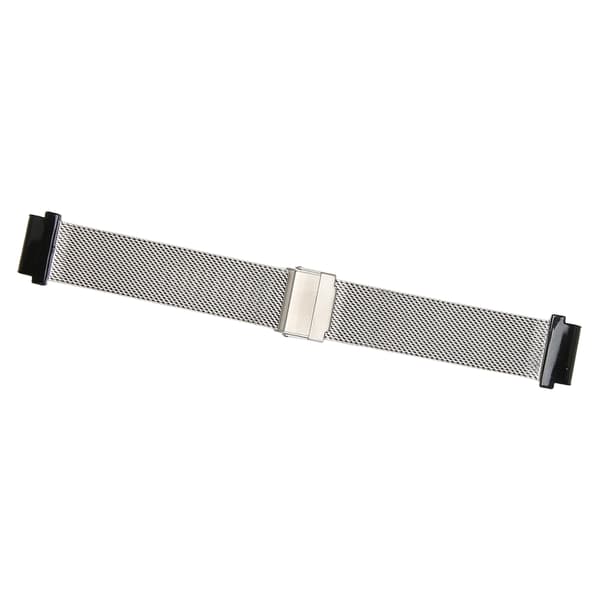 Urrem i rustfrit stålnet til Garmin Fenix 7S 6S 5S, armbånd i rustfrit stålnet med interlock-sikkerhedslås, justerbar længde rem til