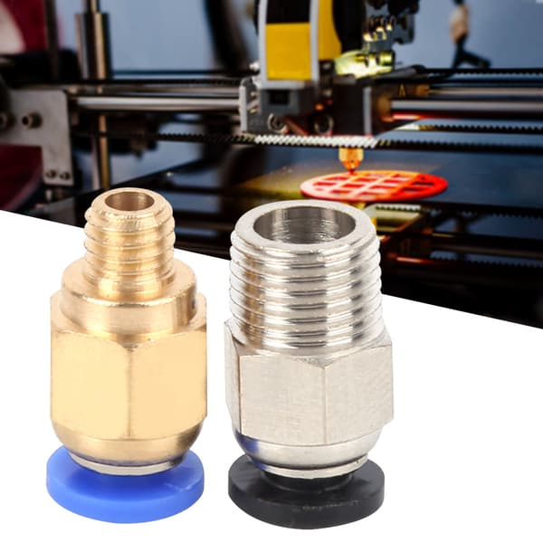 Lige Pneumatisk Samling til 3D Printer Ekstruder Systemer, Nem Installation Holdbar Konstruktion Push Connect Fitting til Bowden Tube Opsætning