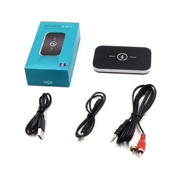 Bluetooth Transmitter Receiver 2-i-1, Trådløs Lydadapter med Bluetooth 5.0 Teknologi, Lav Latency Bluetooth Teknologi til Hjemme Stereo System,
