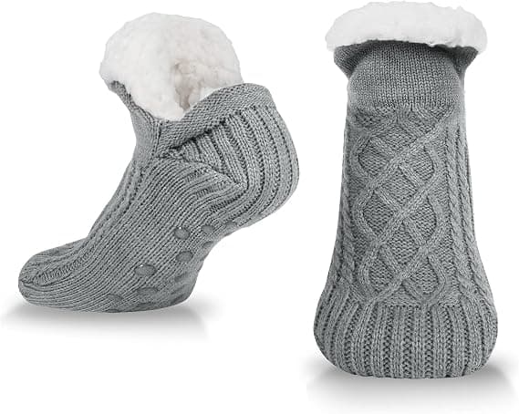 Tofflor Tofflor Kvinnor Män-Toffelsockor, Toffel Stickad Fleece