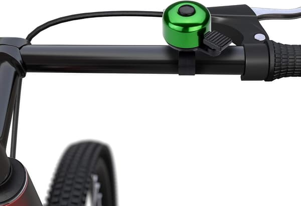Cykelklocka Aluminium, grön och blå