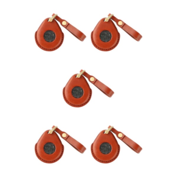 1/2/3/5 cover PU-läder Söt passform för motorcykelpojkvän Brown 5Set