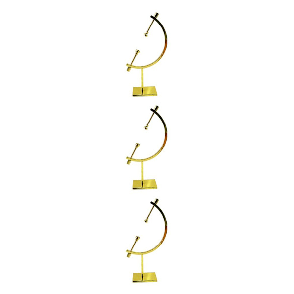 1/2/3/5 Sphere Holder Display Stand Ornament Glas Ball Holder Gold S 100x40x150mm 3Set