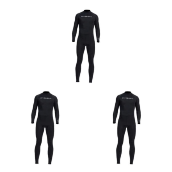 1/2/3/5 Snygga badkläder Surfing Anti-Back Zip Kajakpaddling för Black M 3PCS