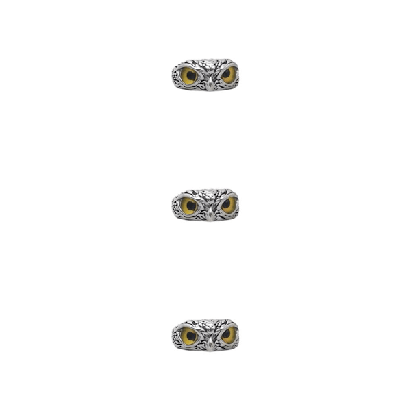 3/5 Rostsäker Eye Owl Ring Legering tillverkad och justerbar storlek Eye Gold 3Set