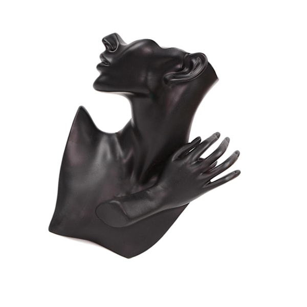 Resin smycken skyltdocka byst display för halsband örhänge kvinnor Black