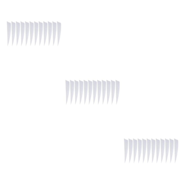 1/2/3/5 12 stycken För Bågskytte Fjädrar Fletchings Vanes White 4 Inch 3Set