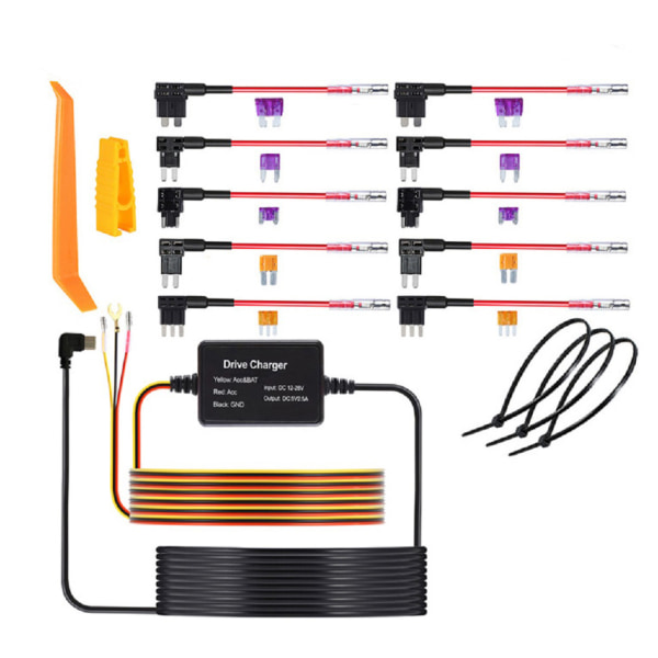 1/2/3/5 USB/Micro/Type-C Hardwire Kit för DashCam Cam Hardwire TYPEC 1Set