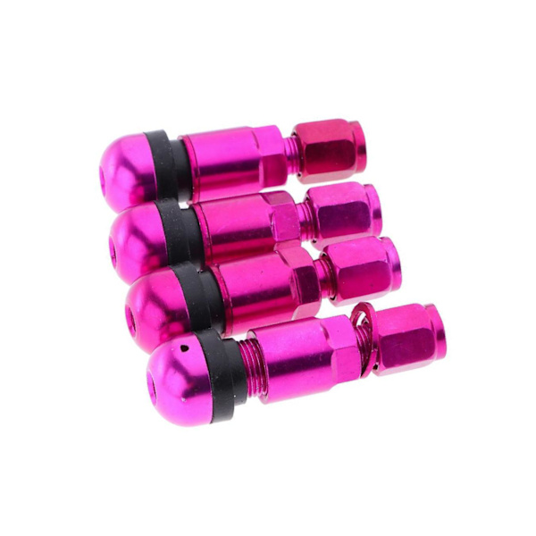 1/2/3/5 4 st Bil Slanglösa Hjul Dammlock Däckventilstammar Purple + Black 1Set