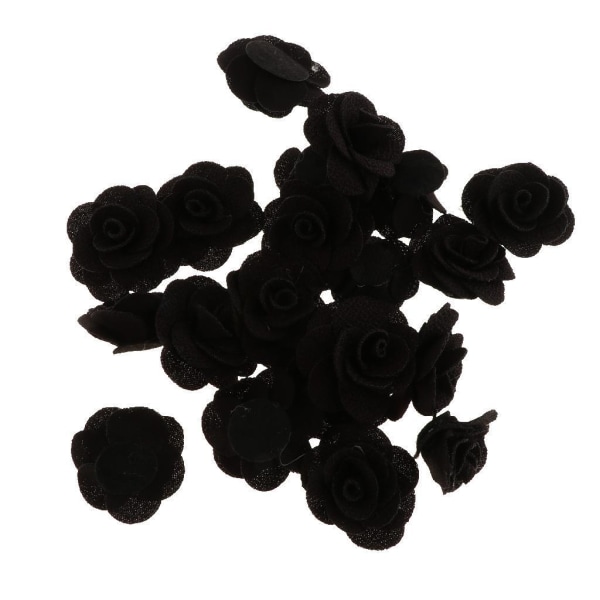 1/3/5 20 stycken Silk Rose Flower Head Bud DIY Craft Bröllop Black 4cm 5Set