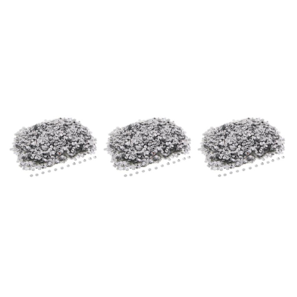 1/2/3 Blommor Lös kopp Paljetter Pailletter Sy Bröllopshantverk Silver 6mm 3Set