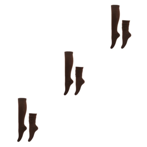 1/2/3/5 2 stycken Slitstarka Slouch strumpor Elasticitet och utsökt Coffee 3Set