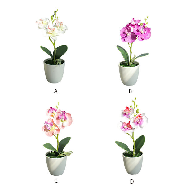 1/2/3/5 Realistiskt utseende Hållbar konstgjord blomma för DIY White+Purple 1 Pc