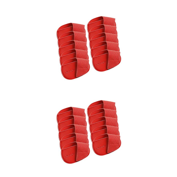 1/2/3 För Golf Head Covers PU Portabelt skydd för idrottare Red Large 10 Pcs 2Set