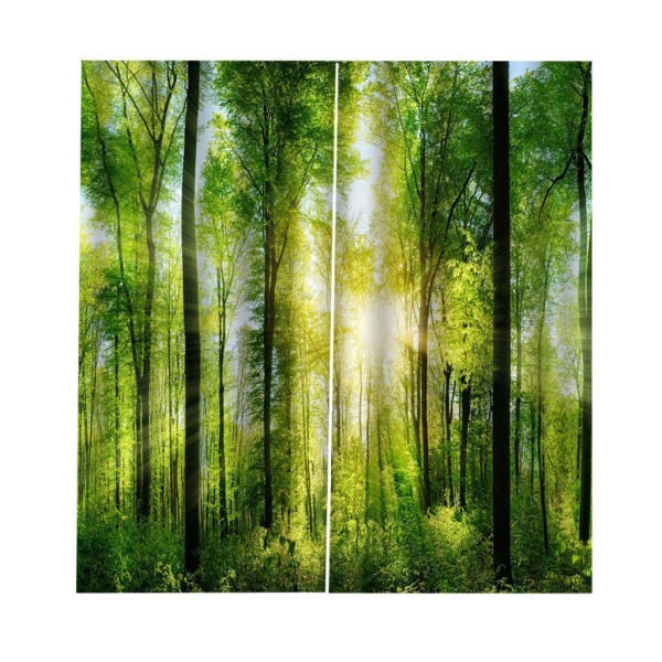 1/2 Digital Printing 3D Gardindraperier för vardagsrummet i sovrummet Sunshine Forest 1Set