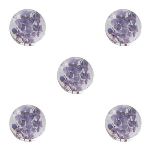 1/2/3/5 Utsökt blomma kristallkula present för alla tillfällen Hydrangea purple 8cm 5Set