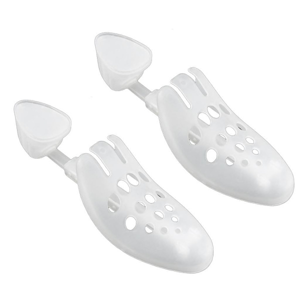 Justerbar längd Kvinnor Män Plast Sko Tree Stretcher White EU35-39