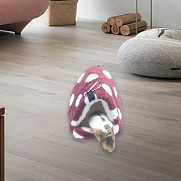 1/2/3 Hamster Bed Cave Mysigt Hamster House Vila Sovbo för Red White Point 8x8cm 1Set