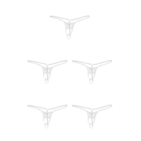 1/2/3/5 Herr med öppen front andas underkläder påse Brief String White 5Set