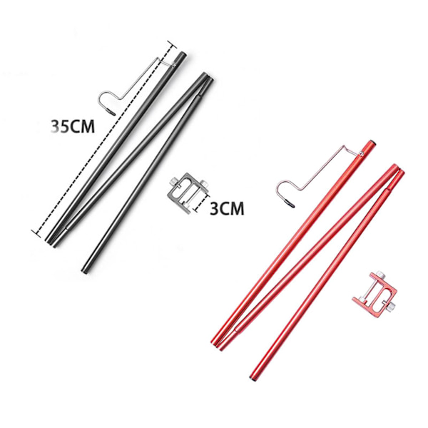 1/2 utomhusläger fällbar lampstolpe hängande ljushållare Red 100cm 1Set