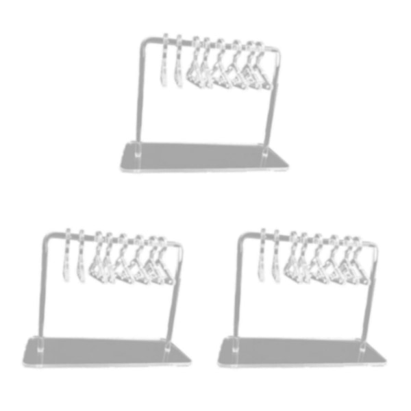 1/2/3 Söt Örhänge Display Stand Mini klädhängare Rack Dekor för Clear 15 x 6 x 11cm 3Set