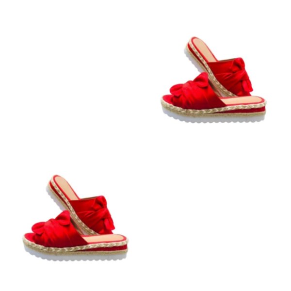 1/2 kvinnors plattformsskor Strandsandaler Casual Tofflor Sandaler Red 43 2PCS