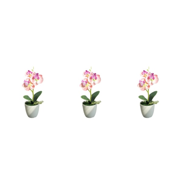 1/2/3/5 Realistiskt utseende Hållbar konstgjord blomma för DIY Pink 3PCS