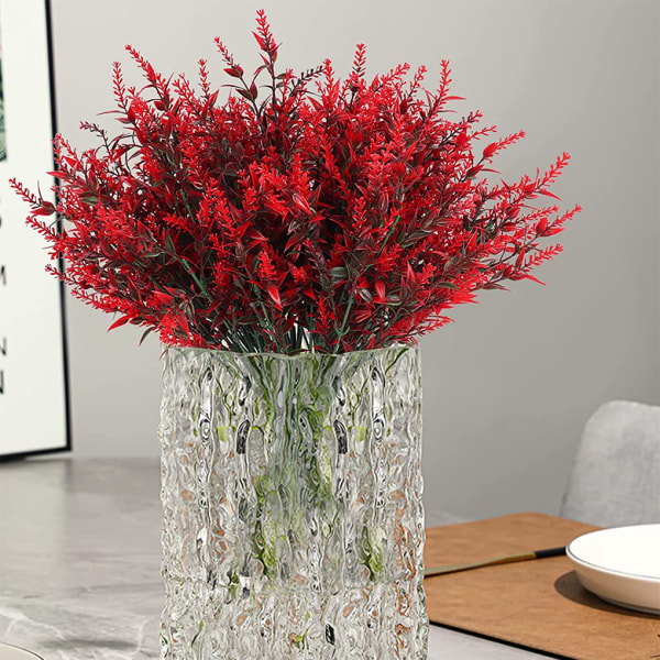 1/2/3 2x realistiskt utseende konstgjord blomma för heminredning red 1 Pc