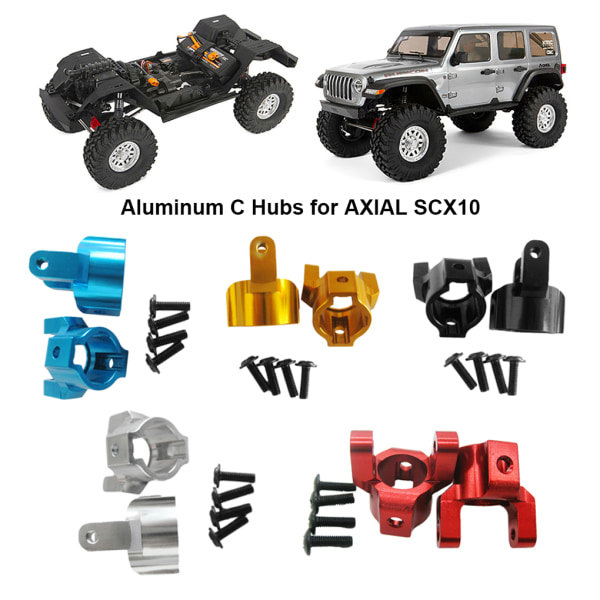 1/2/3/5 aluminium C-nav för AXIAL SCX10 högprecisionsaluminium black 1Set