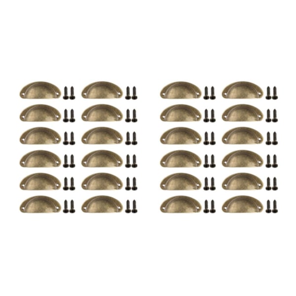 1/2/3/5 12x Koppdrag Skåp Kommod Shell Draw Låda Handtag Yellow Bronze 15x15x5cm 2Set