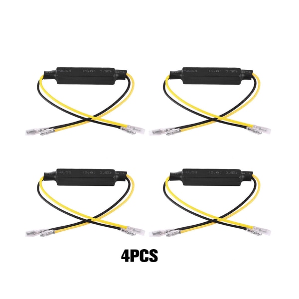 1/2 4x svart LED belastningsmotstånd för enkel installation Spänning 12V 1PCS