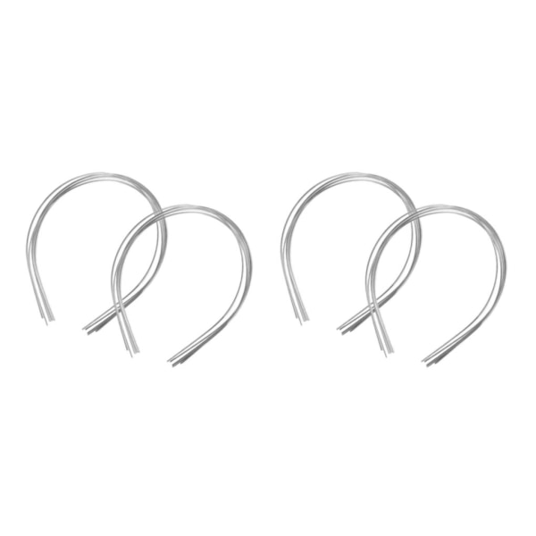 1/2/3/5 10 st Metalltunntrådshuvudband Smidigt för DIY Craft Silver 1.5mm 2Set