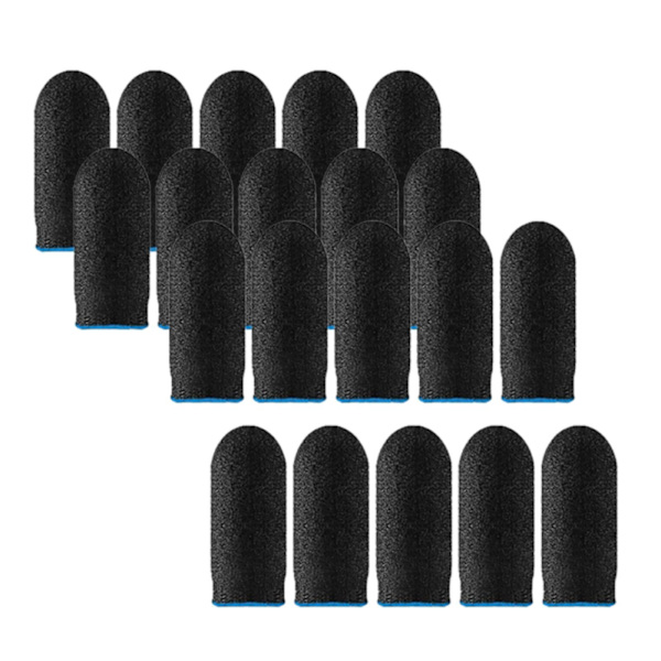 1/2/3/5 20 delar Gaming Finger Sleeves Anti Sweat Andas Blue 45 x 25mm 1Set