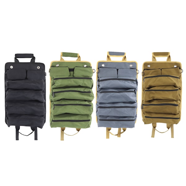 1/2 Heavy Duty Roll up Verktygsväska Med Multi-ficka - Slitstark Och khaki 1 Pc