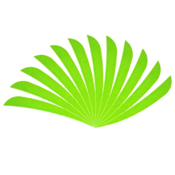 1/2/3/5 12 stycken För Bågskytte Jaktfjäder Fletching Right Fluorescence Green 1Set