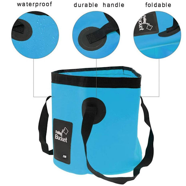 1/2 hopfällbar hopfällbar campinggrill Picknick vattenförvaring Sky Blue 30x27CM 1Set