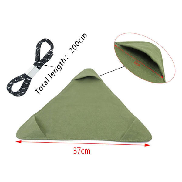 1/2/3/5 Canvas Camping För Triangel Pall Duk Resor Vandring Dark Green 37 x 37cm 1Set