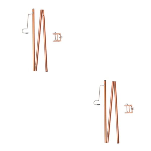 1/2 utomhusläger fällbar lampstolpe hängande ljushållare Brown 100cm 2Set