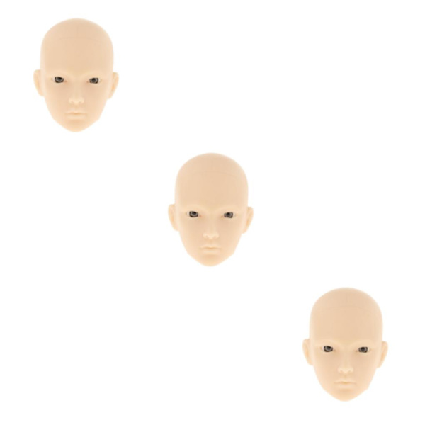 1/2/3 1/6 För BJD Doll Head Sculpt med grå ögon Doll Head DIY 3Set
