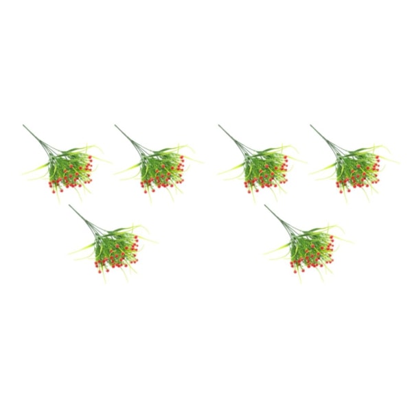 1/2 3x konstgjorda blommor Lågt underhåll inomhus eller utomhus bright red 2Set