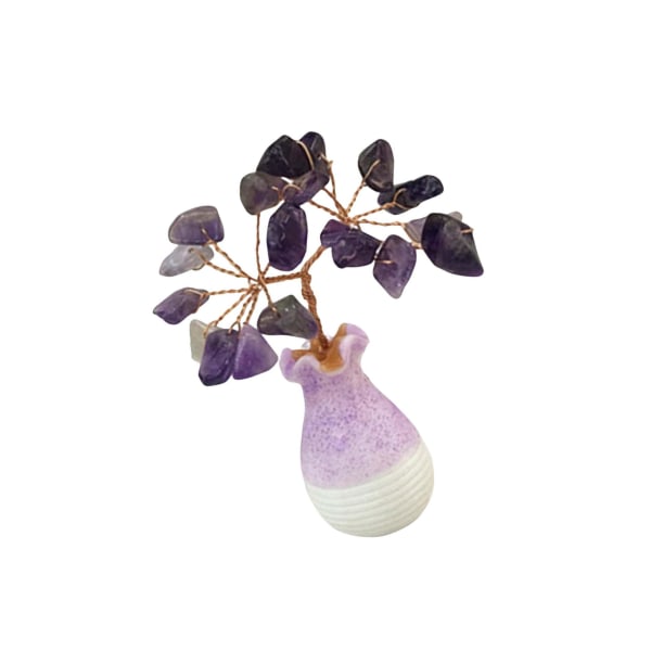 1/2/3/5 Mini Crystal Tree Wealth Luck Tree Positiv energi för Purple crystal 5cm 1Set