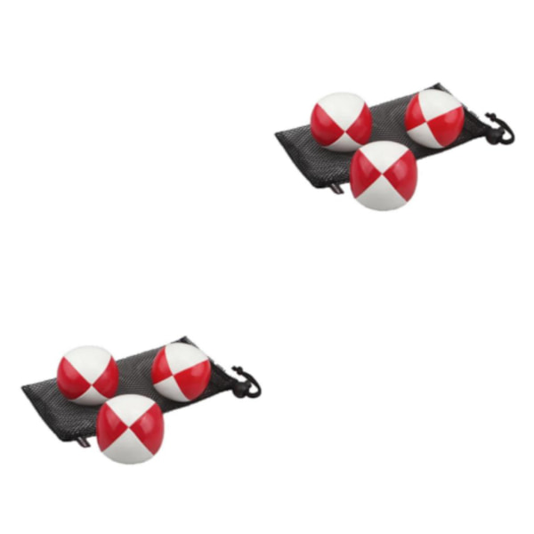 1/2/3 Clown jonglering boll kasta boll sport träning jonglera leksak Red White 6.3cm 2Set