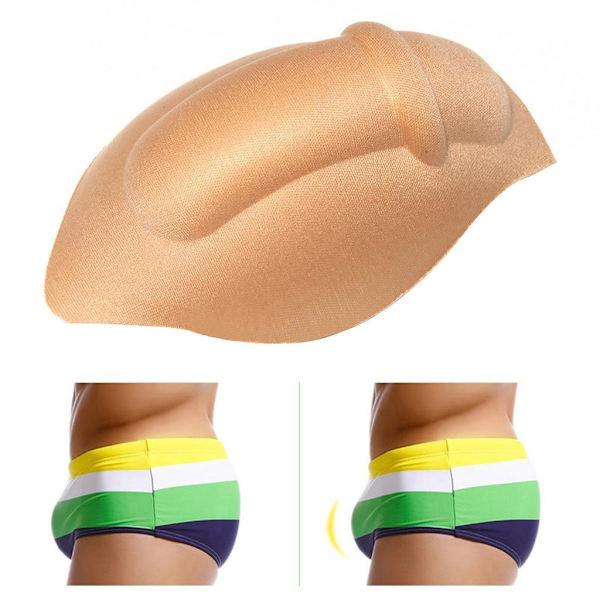 1/2/5 Män Underkläder Enhancing Cup Bulge Sponge Pad Kudde Beige 14.5x9.5x4.5cm 1Set
